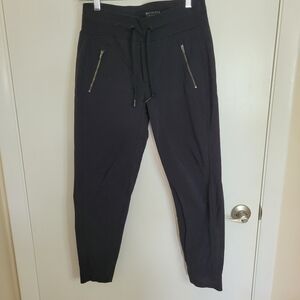 Athleta Black Jogger Track Pants Womens 4 Zipper Pockets